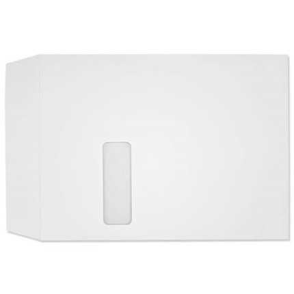 Catalog Envelopes, 9 x 12, 28lb White, Digi-Clear Window, 500/BX