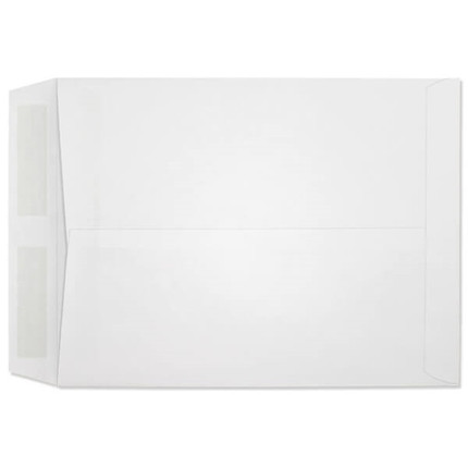 10 x 13 Western Sulphite white catalog envelope, 24 lb open end envelope with remoistening seal, carton of 500
