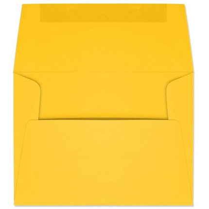 A-6 Yellow Starburst announcement envelope, 4-3/4 x 6-1/2 inches, 24 lb recycled brightly colored sulphite paper, box of 500