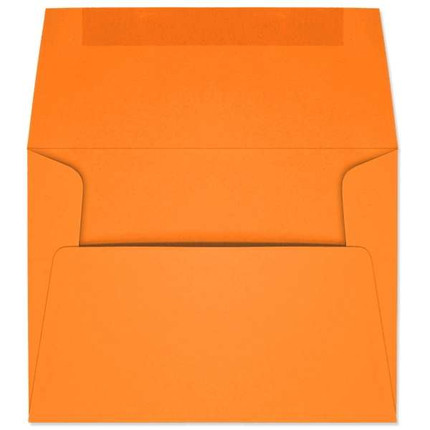 A-6 Tangerine Starburst announcement envelope, 4-3/4 x 6-1/2 inches, 24 lb brightly colored sulphite, no window, box of 500