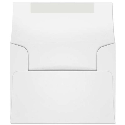 A-2 Ultra-White announcement envelope, 4-3/8 x 5-3/4 inches, 28 lb bright white sulphite paper, box of 500