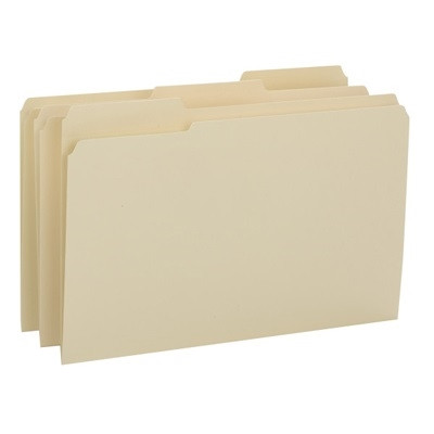 Smead File Folder, Reinforced 1/3-Cut Tab, Legal Size, Manila (15434)