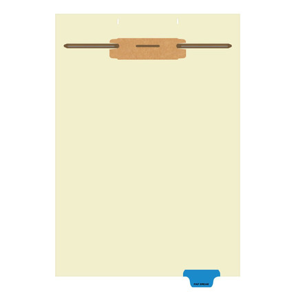 "Pap Smear" - Bottom Tab Fileback Divider with Fastener - Position 7 - Blue