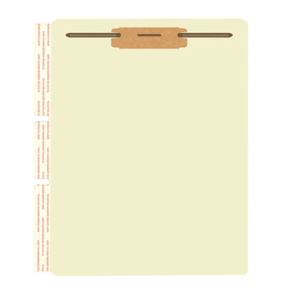 Self-Adhesive Folder Dividers, Letter Size, 1 Fastener, 100/Box (S-09091) - Front Side