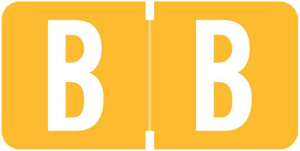 Tab Products 1278 Match Alphabetical Color Coding Label, Letter B, Light Orange, 1/2 H x 1 W, 500/Roll (A1278-B)