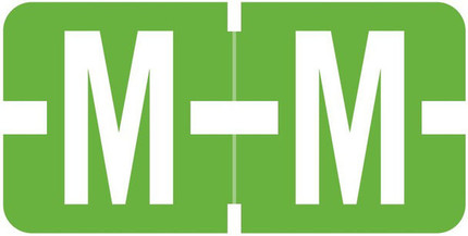 Tab Products 1278 Match Alphabetical Color Coding Label, Letter M, Light Green, 1/2 H x 1 W, 500/Roll (A1278-M)