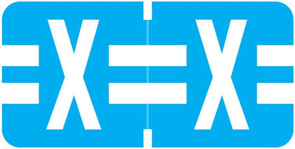 Tab Products 1278 Match Alphabetical Color Coding Label, Letter X, Blue, 1/2 H x 1 W, 500/Roll (A1278-X)