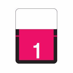 Tab Products Numeric Labels, 1306-Series, 3/4 H x 1 W, Number 1, Red, 500/Roll (A1306-01-T3)