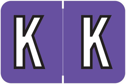 Barkley Alphabet Labels - BXAM Series - Letter K