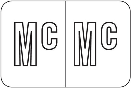 Barkley Alphabet Labels - BXAM Series - Letter Mc