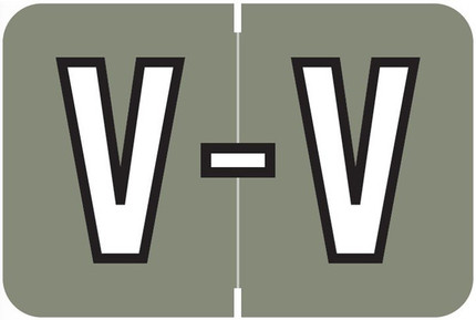 Barkley Alphabet Labels - BXAM Series - Letter V