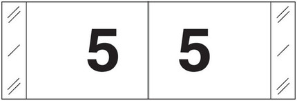 Tabbies 11830 Series Numeric Label for Number '5' – Black Text on White Background