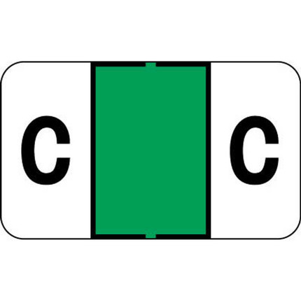 Control-O-Fax Compatible Label for Letter 'C' – Black Text on Light Green Background