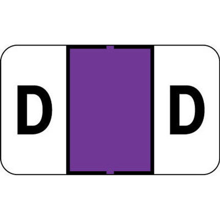 Control-O-Fax Compatible Label for Letter 'D' – Black Text on Purple Background