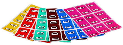 Refill Kit of Colwell COPK Alphabetical Color-Coded Filing Labels