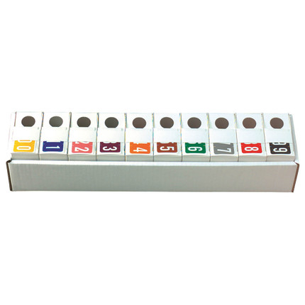 VRE/GBS 8860-Series (Ver.2) 1H x 1-1/4W, Numeric Labels, Number 0-9, Full Set