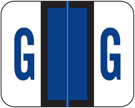 Smead Alphabetical Labels, BCCS-Series, 1 H x 1 1/4 W, Letter G, Purple, 120/Pack