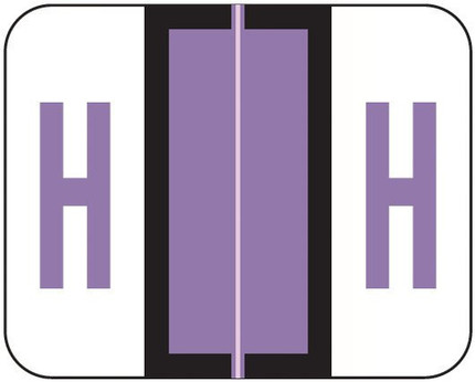 Smead Alphabetical Labels, BCCS-Series, 1 H x 1 1/4 W, Letter H, Lilac, 120/Pack