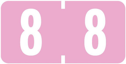 Tab Products Numeric Labels, TPNV-Series, Number 8, 500/Roll, Lilac