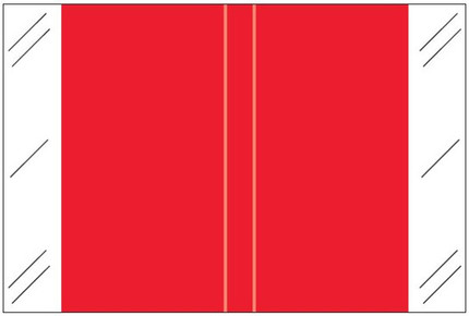 Tabbies Solid Color Labels, 11100-Series Match, 1 inch x 1-1/2 inch, Red, 500 per Roll