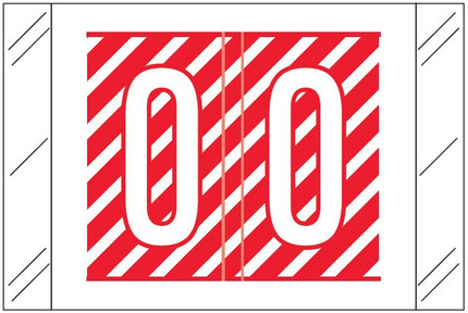 Barkley FASTM Alphabetic Label - Red Letter O, Self-Adhesive, Polylaminated for End-Tab File Folders