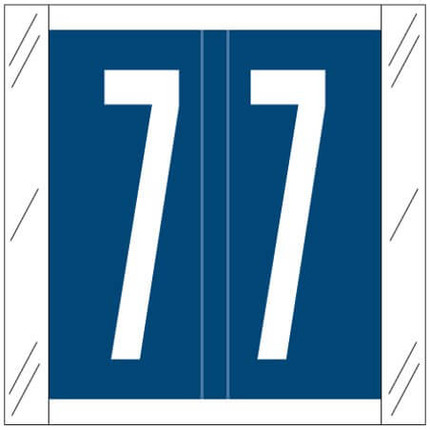 Dark Blue numeric label '6' from the CLNM series, featuring a wrap-around design with clear laminate protection