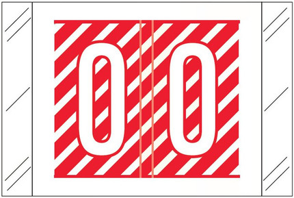 Tabbies 12000-Series compatible alphabetic label, Letter O, Red, 1 inch x 1.5 inch, 500 labels per roll