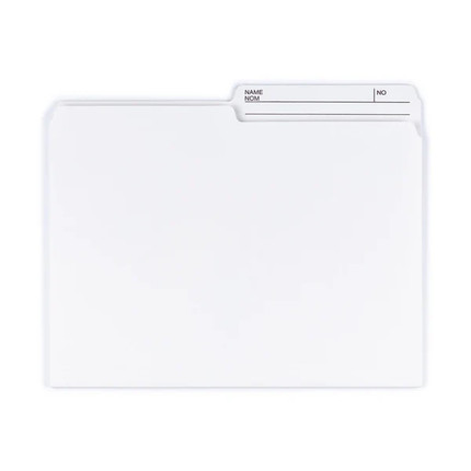 Ivory Smead reversible printed tab file folder, letter size with 1/2-cut tab