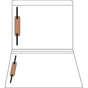White Straight-Cut File Folders, Letter Size, Reinforced Tab, 2 Fasteners (Positions 1 & 3), 50/Box