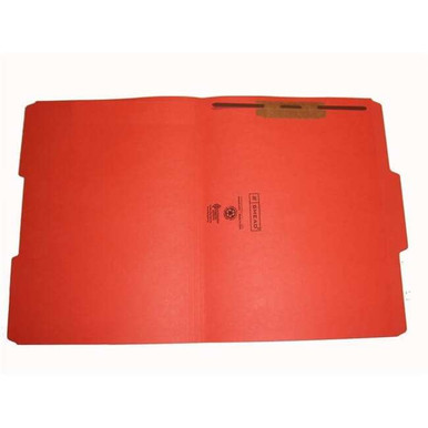 Smead 17534F1 orange legal size file folders with reinforced 1/3-cut top tabs, 1 fastener (position 1) 50 per box