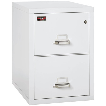 FireKing 2-2130-2 Two-Hour Two-Drawer Vertical Legal Fire File Cabinet - Arctic White
