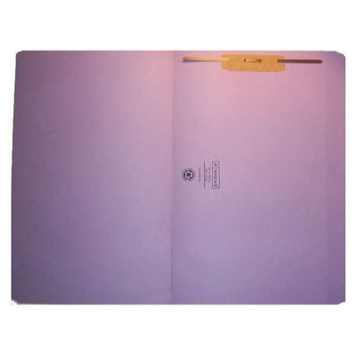 Smead Reinforced Tab File Folders - Straight-Cut Tab, Letter Size, Lavender, 1 Fastener, 50/Box