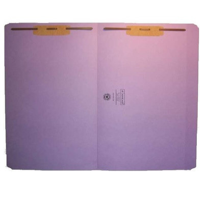 Smead Reinforced Tab File Folders - Straight-Cut Tab, Letter Size, Lavender, 2 Fasteners, 50/Box