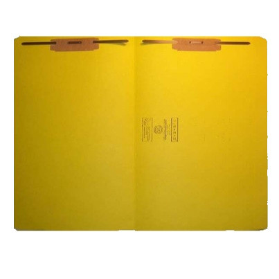 Smead Reinforced Tab File Folders - Straight-Cut Tab, Letter Size, Yellow, 2 Fasteners, 50/Box