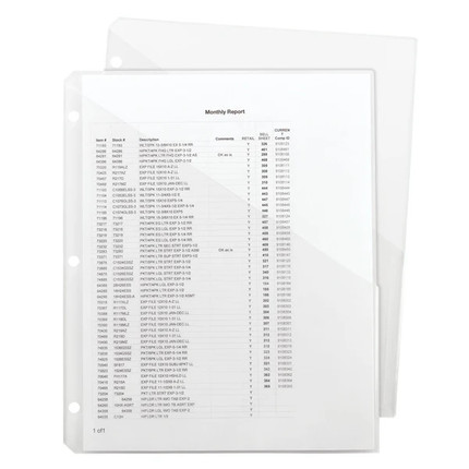 Smead translucent poly slash file jacket holding letter size documents inside a three ring binder