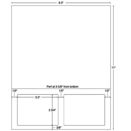 Integrated Labels, 2-UP, 3-1/2 x 2-3/4, 250 Sheets/PK (59807-PK)