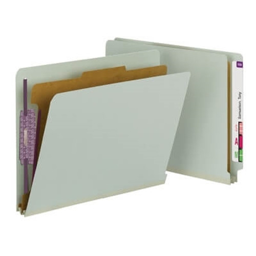 Smead End Tab Pressboard Classification Folder with 1 Divider (26800)