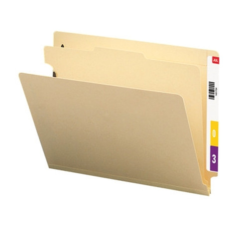 Smead End Tab Classification File Folder, 1 Divider, 2" Exp, 10/Bx (26825)