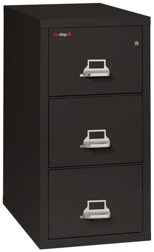FireKing File Cabinet, 3-Drawer, Letter Size, 31 Deep, 1-Hour Fire-Rated (Closed)