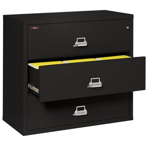FireKing Lateral File Cabinet, 1-Hour Fire Rated, 3-Drawer, 44" Wide