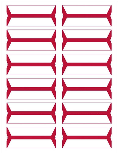 Acme Abgor Compatible Wrap-Around File Folder Labels, Red