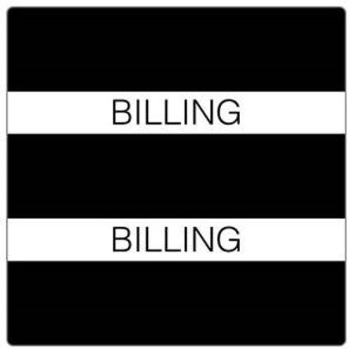 Patient Chart Index Tabs, Billing, Black, 1-1/2 x 1-1/2, 102/Pk (52102)