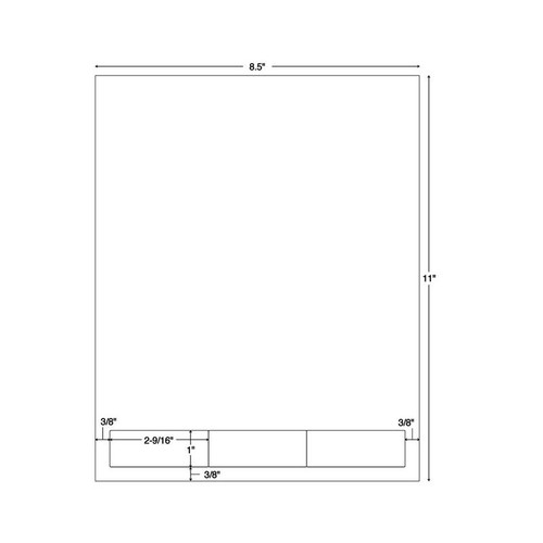 Integrated Labels, 3-UP, 2-9/16 x 1, 1500 Sheets/CS (59900)