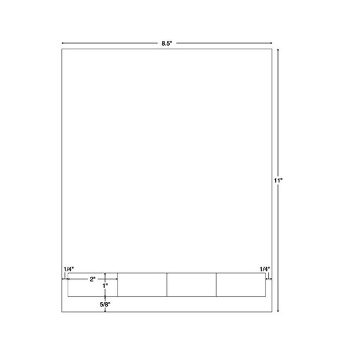 Integrated Labels, 4-UP, 2 x 1, 1500 Sheets/CS (59908)