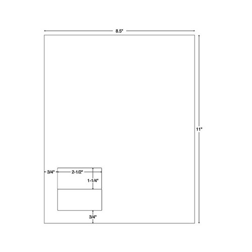 Integrated Labels, 2-UP, 2-1/2 x 1-1/4, 1500 Sheets/CS (59910)