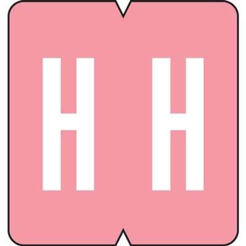 GBS/VRE Alpha Labels, 8848-Series, 1 5/16 H x 1 1/4 W, Letter H, Pink, 200/Pack, 61328