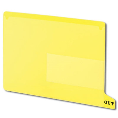 Smead 61956 Poly Out Guides, Bottom Tab, Letter Size, Yellow, 25/Bx