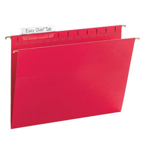Smead Red TUFF Hanging Folders with Easy Slide Tab (64043)