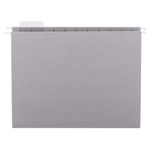 Smead Hanging Folders, 1/5-Cut Adjustable Tab, Letter Size, Gray, 25/Box