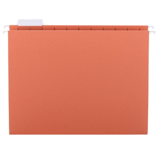 Smead Hanging Folders, 1/5-Cut Adjustable Tab, Letter Size, Orange, 25/Box